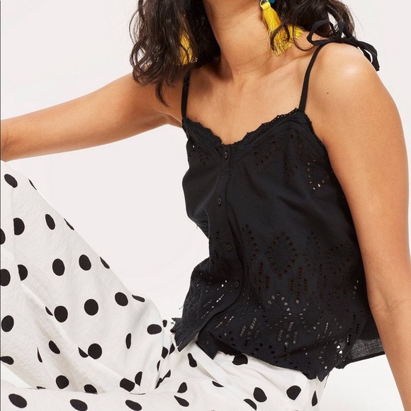 Topshop Tops - Topshop Broderie Cami Top